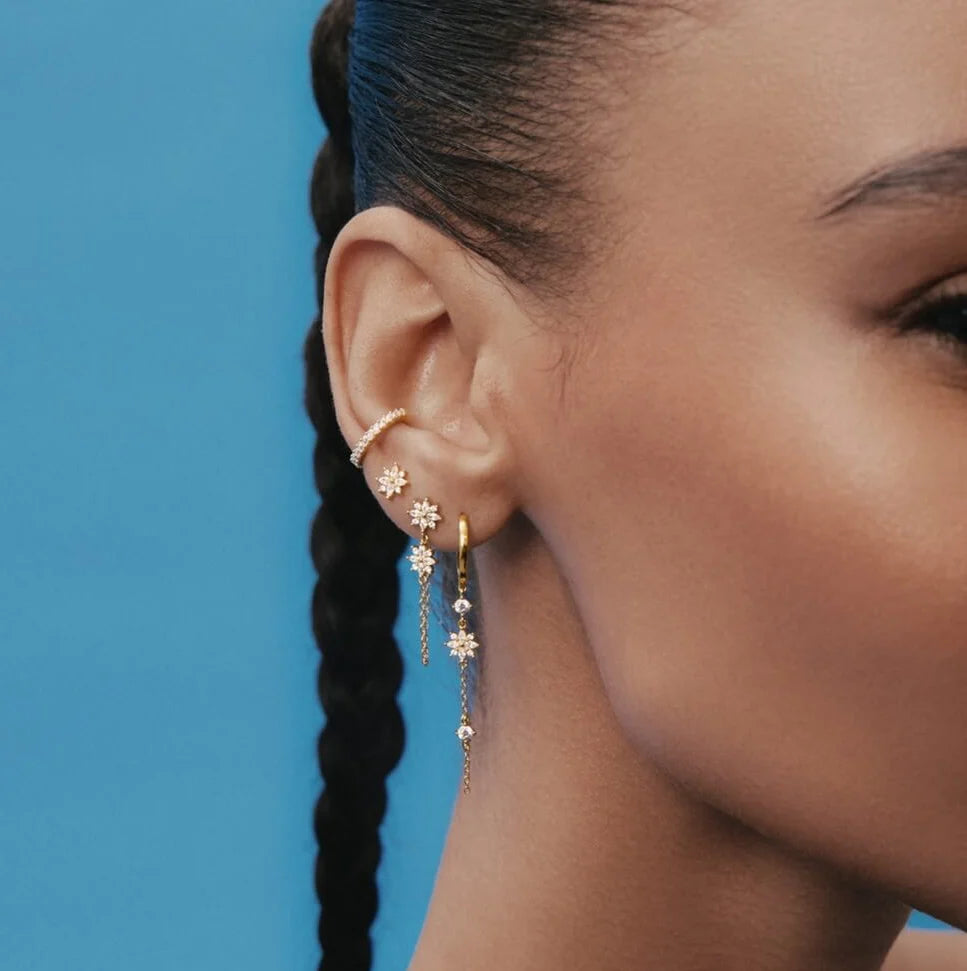 BOUCLE D'OREILLE CARTAGENA Argent 925 doré à l'Or 18k