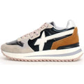 YAK-W. SUEDE/METALLIC/NYLON STRIPE SOLE CREAM-BLACK-ZUCCA