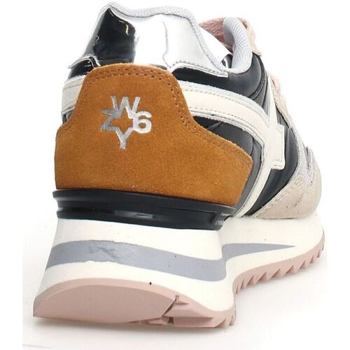 YAK-W. SUEDE/METALLIC/NYLON STRIPE SOLE CREAM-BLACK-ZUCCA
