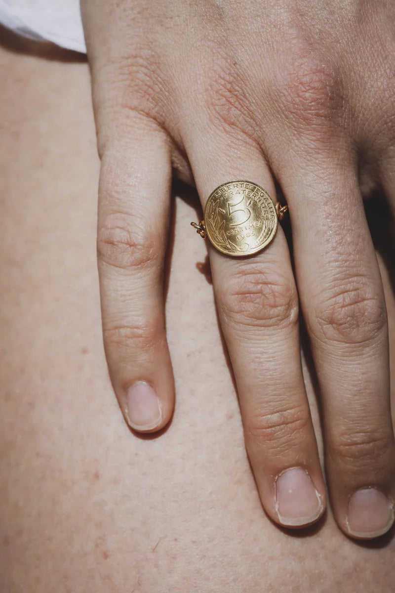 Le Sou Français - Bague chaînette - La Bordelaise Or