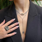 Bague fleur argenté