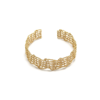 Bracelet jonc Ruban tressé doré