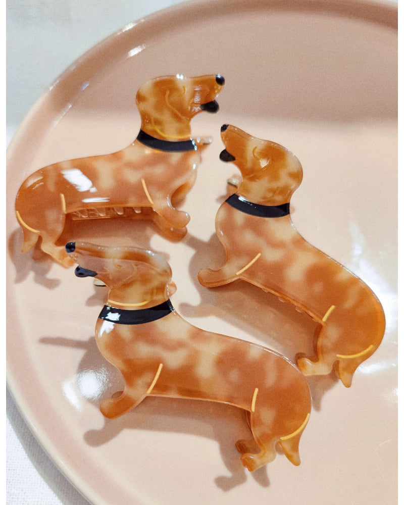 Pince à cheveux teckel