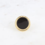 Bague large - pierre naturelle ronde