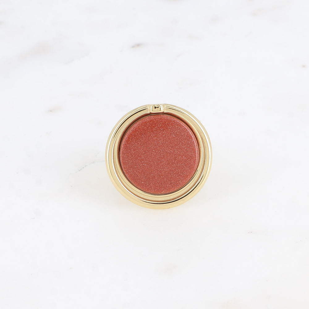 Bague large - pierre naturelle ronde