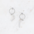 Boucles pendantes Yasmina - anneau effet bulle et chaîne rivière