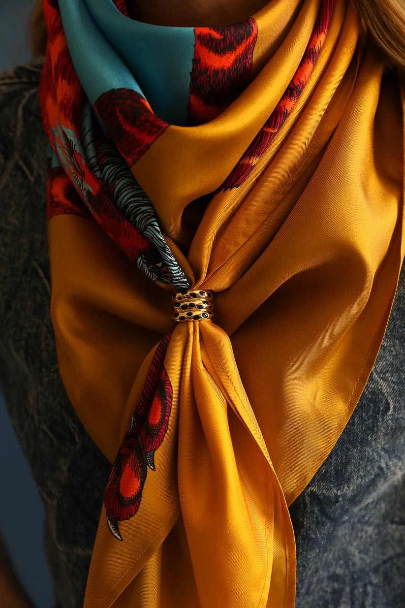 Anneau à foulard Léopard or, Automne N°26