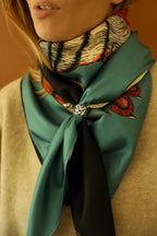 Anneau à foulard/ Bague Léopard argent, Automne N°26
