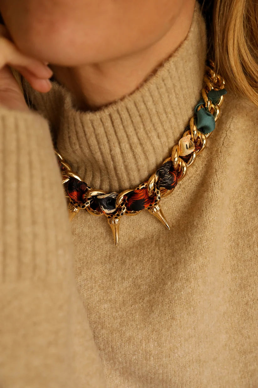 Collier Léopard or, Automne N°26