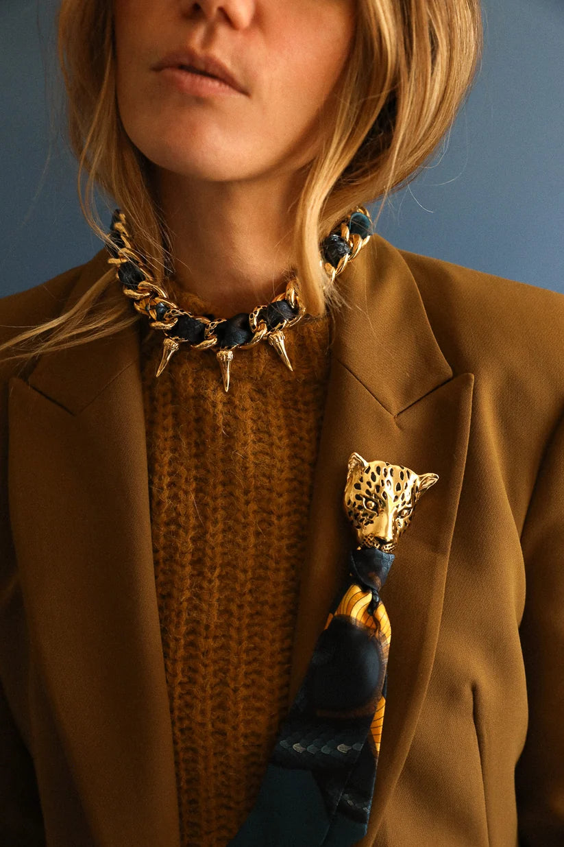 Collier Léopard argent, Automne N°26