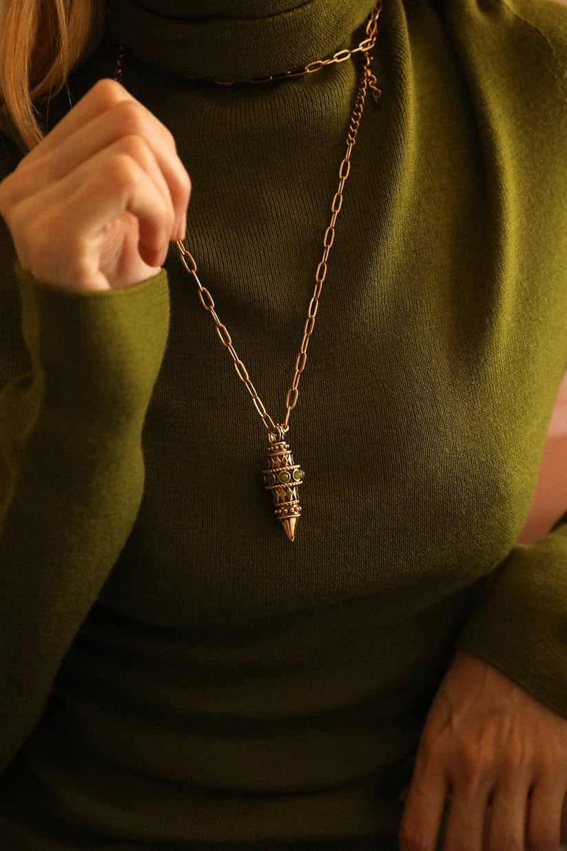 Collier Pendule, incrusté