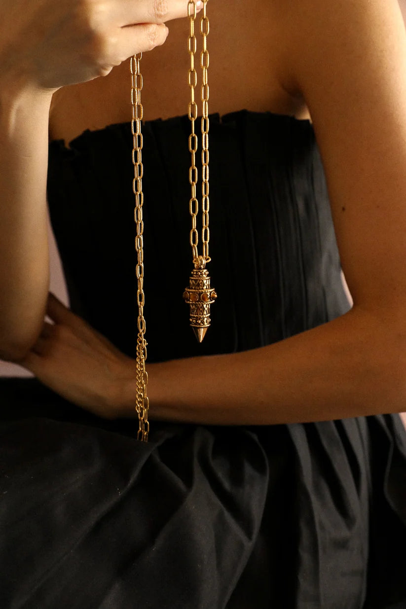 Collier Pendule, incrusté