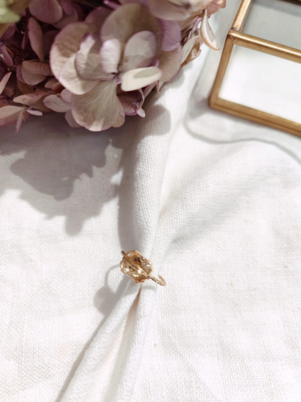 Bague rectangulaire strass