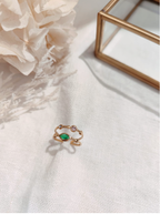 Bague deux rangs strass