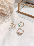 Bague deux rangs strass