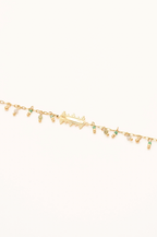 bracelet pierres naturelles pendantes et barre