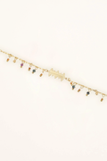 bracelet pierres naturelles pendantes et barre