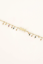bracelet pierres naturelles pendantes et barre