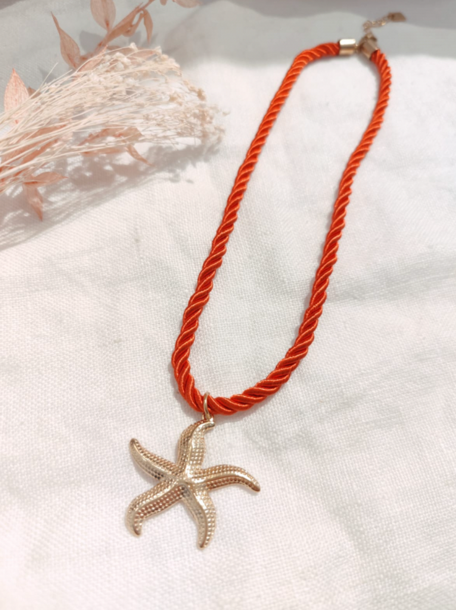 Collier cordon étoile de mer