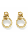 BOUCLES D'OREILLES CERCLE POINTILLÉS MASSIF DORÉ
