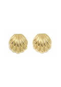 Boucles d'oreilles saint-jacques doré