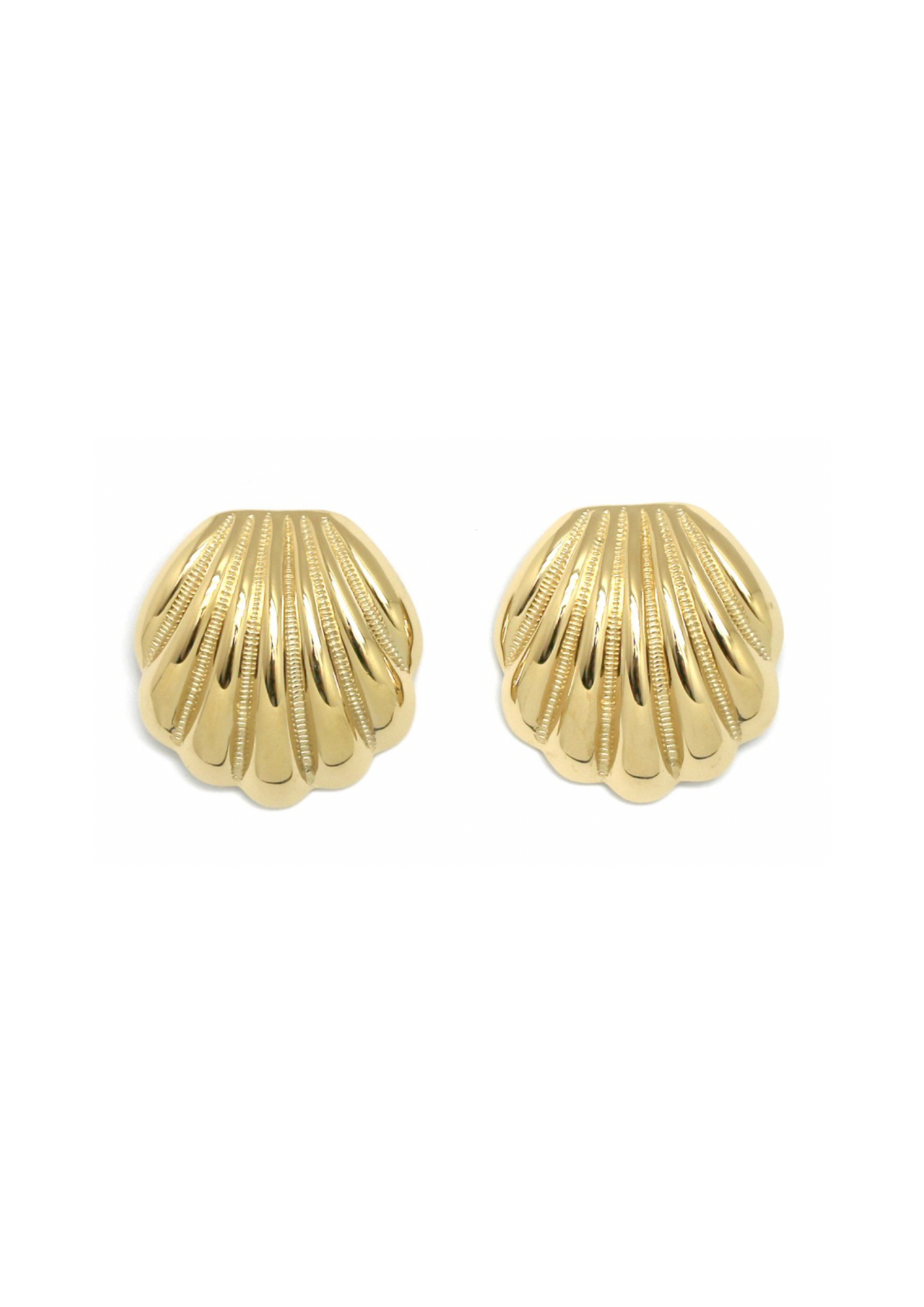 Boucles d'oreilles saint-jacques doré