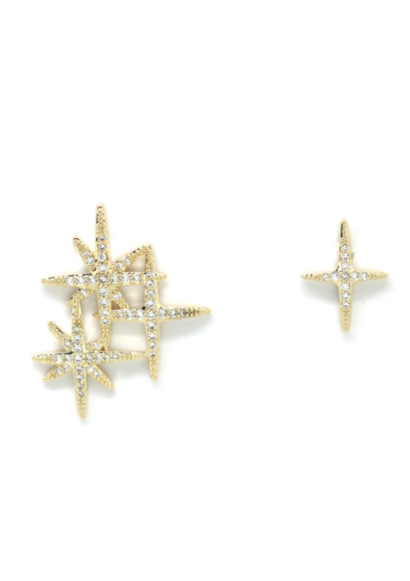 BOUCLES D'OREILLES ASY ÉTINCELLES STRASS
