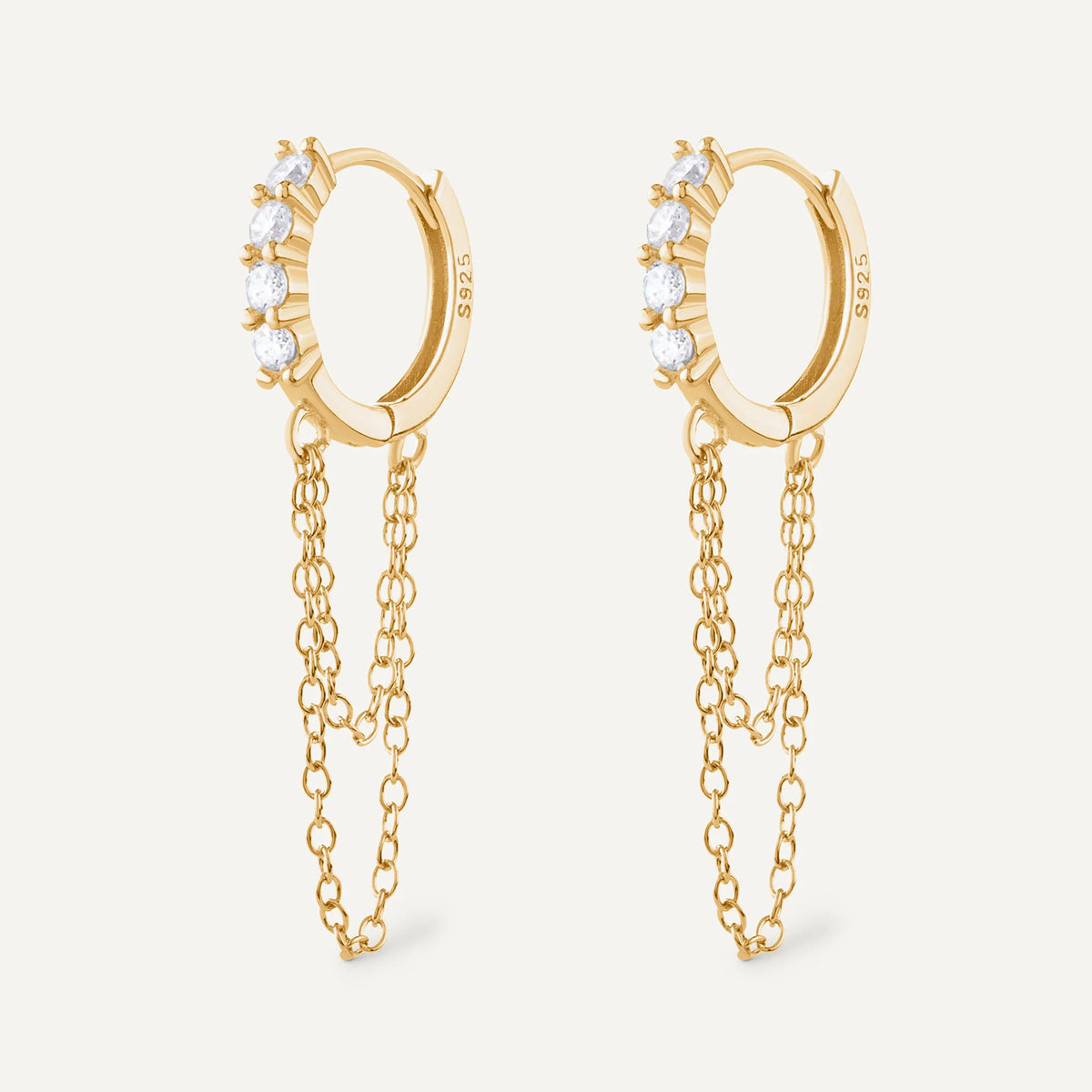 BOUCLE D'OREILLE ARCACHON Argent 925 doré à l'Or 18k