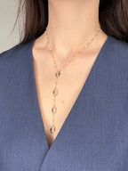 Collier Y doré avec maillons