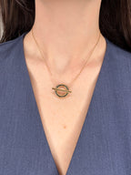 Collier Ezra pendentif anneau doré