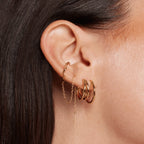 BOUCLE D'OREILLE HANOÏ Argent 925 doré à l'Or 18k