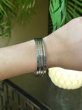 Bracelet Jonc acier argenté à messages
