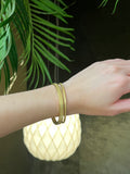 Bracelet jonc doré pailleté