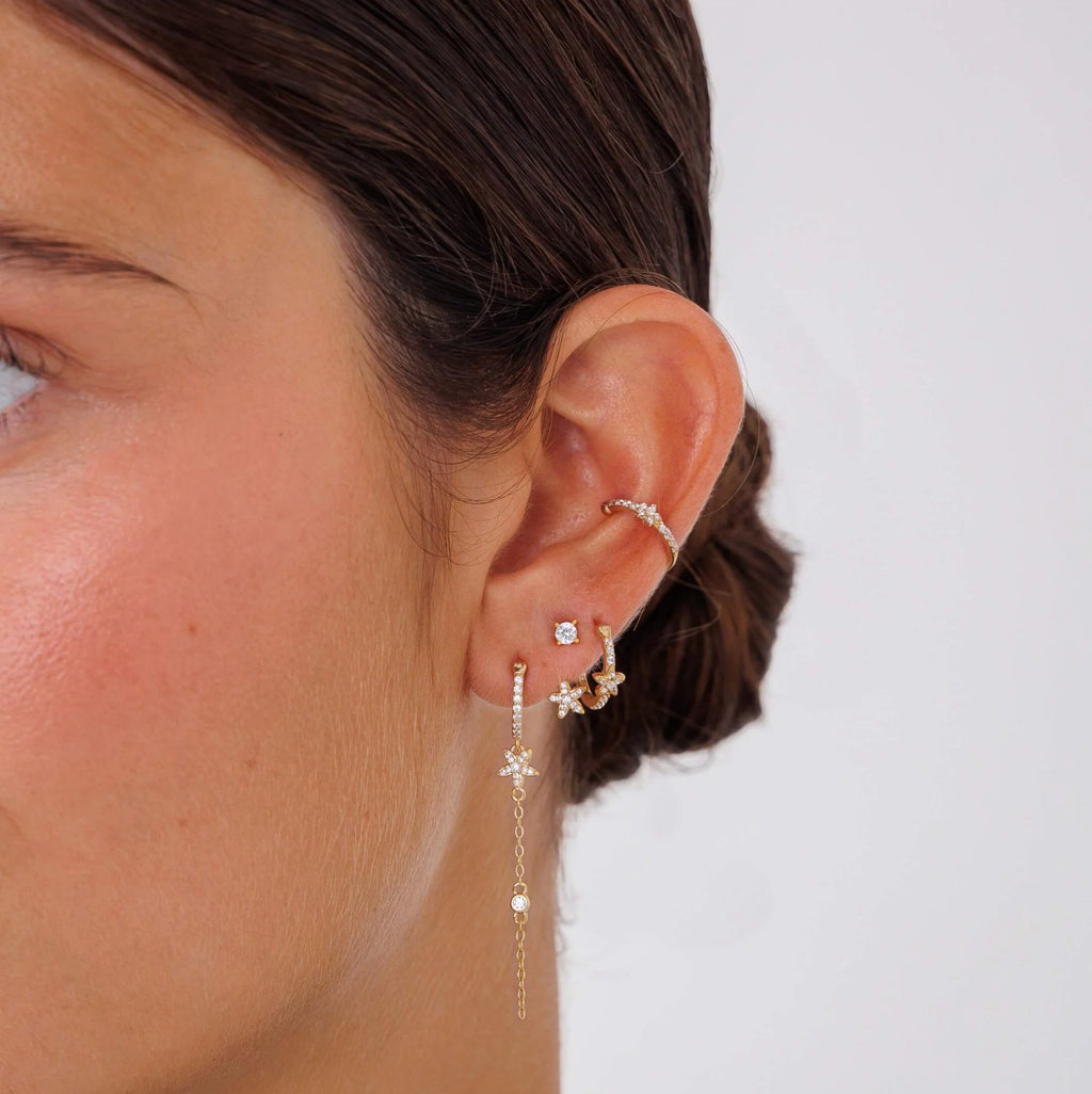 BOUCLE D'OREILLE BODRUM Argent 925 doré à l'Or 18k