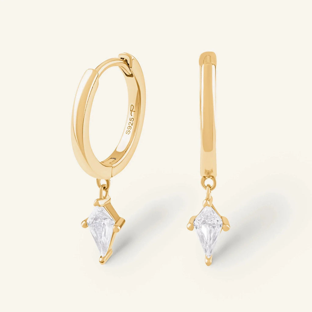 BOUCLE D'OREILLE POSITANO Argent 925 doré à l'Or 18k