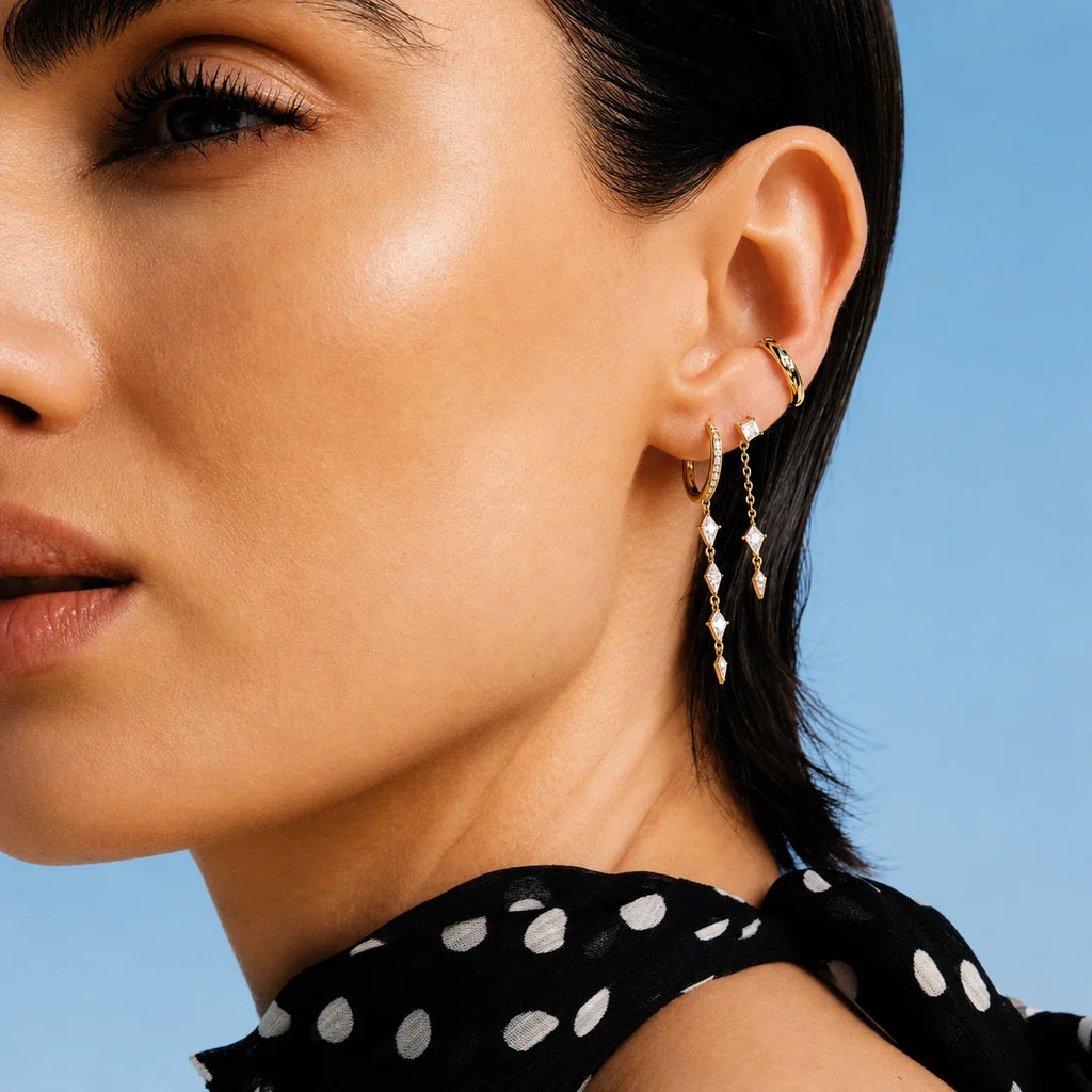 EARCUFF BONIFACIO Argent 925 doré à l'Or 18k