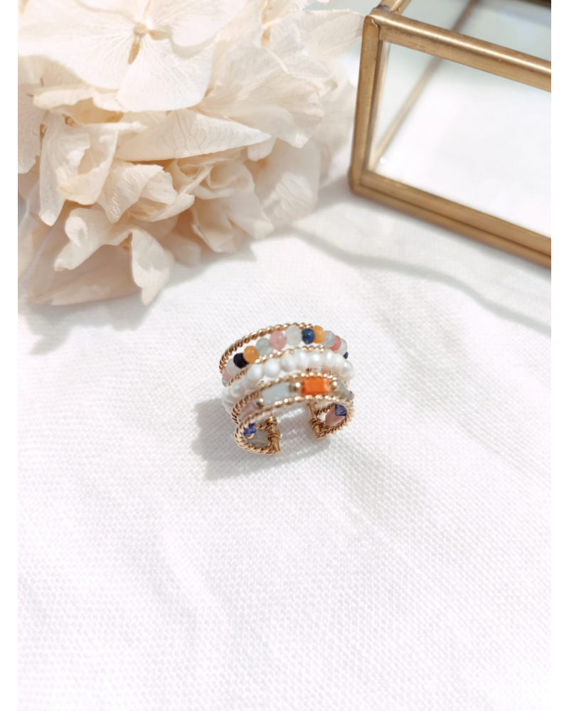Bague élégante avec pierre perle