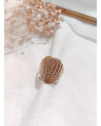 Bague grand coquillage dorée