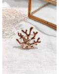 Bague corail doré