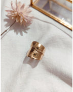 Bague feuille dorée