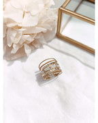 bague large avec des  pierres