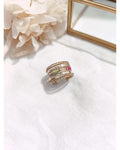 bague large avec des  pierres