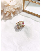 bague large avec des  pierres