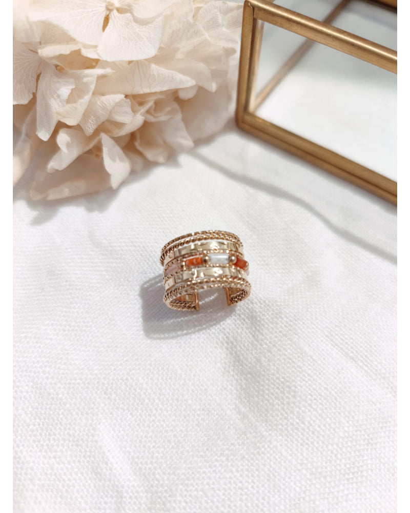 bague large avec des  pierres