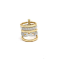 Bague Victoria Multi Rangs Strass Blanc