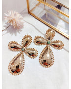 Boucles d’oreilles croix dorées et vertes