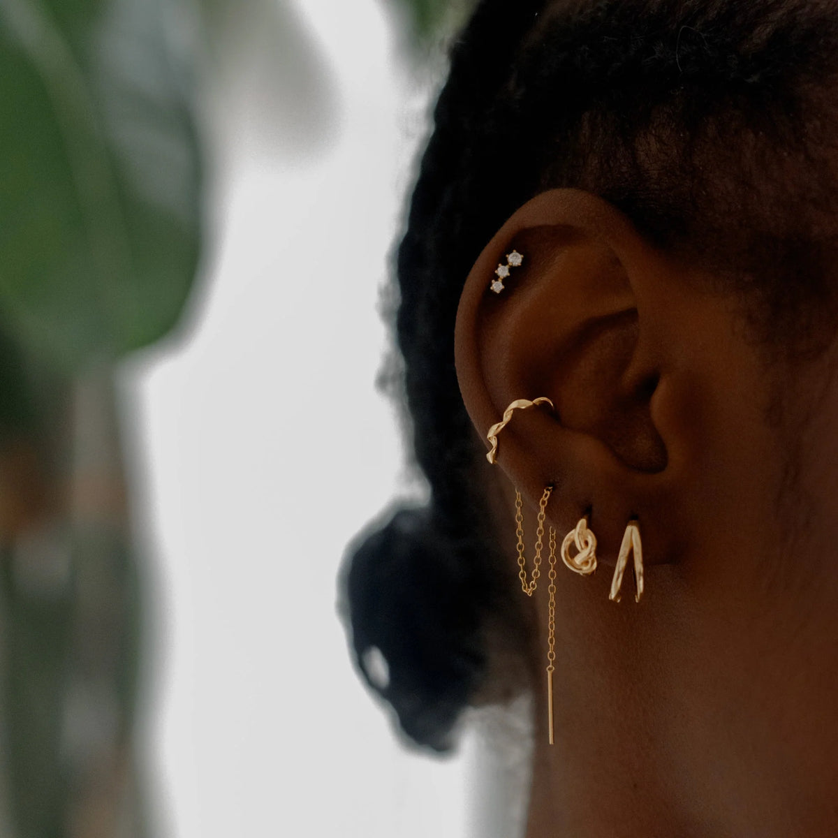 BOUCLE D'OREILLE HANOÏ Argent 925 doré à l'Or 18k