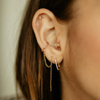 BOUCLE D'OREILLE HANOÏ Argent 925 doré à l'Or 18k