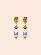 boucles d'oreilles bleue