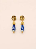 boucles d'oreilles bleue
